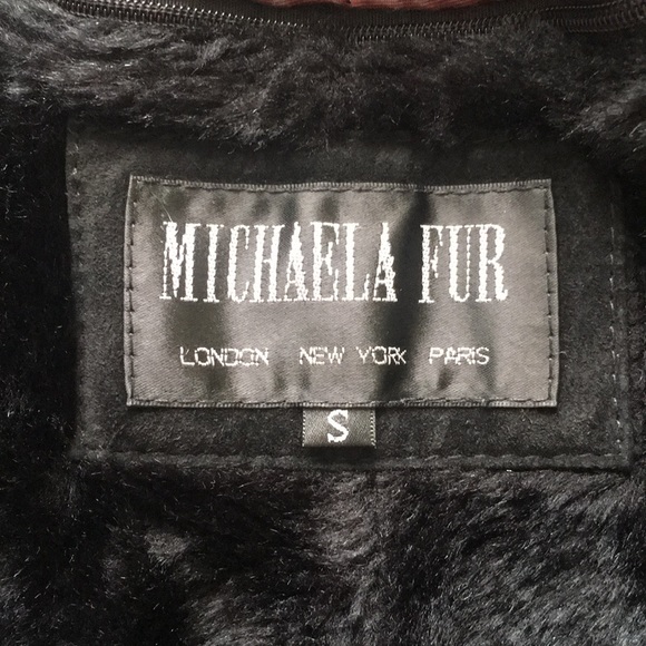 Michaela Fur leather Coat Jacket OMG so Chic - Picture 9 of 12